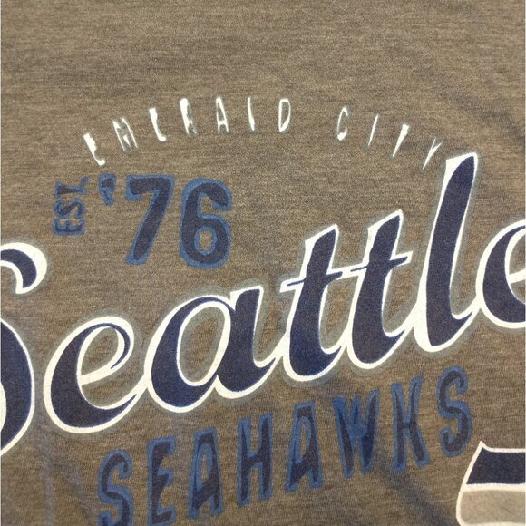 Women's Seattle Seahawks Gray Short Sleeve Tshirt by NFL Team Apparel Size Large - Picture 8 of 9